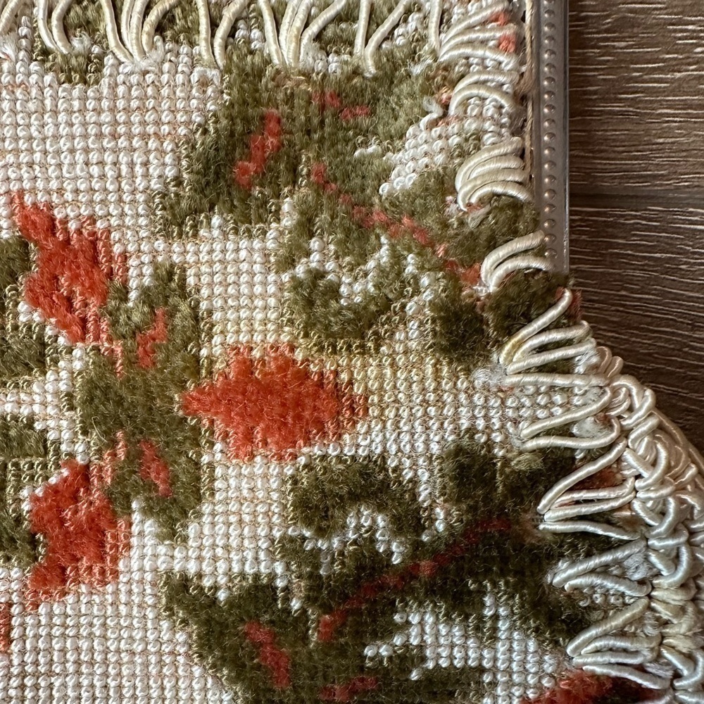 VINTAGE Mister Simon Ernest Floral Tapestry Clasp Purse Made in ITALY 40s 50s - Picture 2 of 15